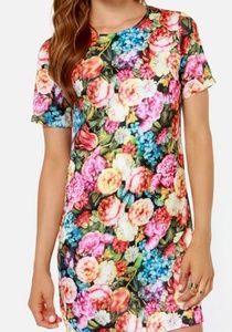 Lulus Floral Shift Dress NWOT